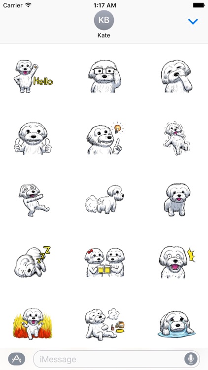 Adorable Maltese Dog - Maltmoji Emoji Sticker