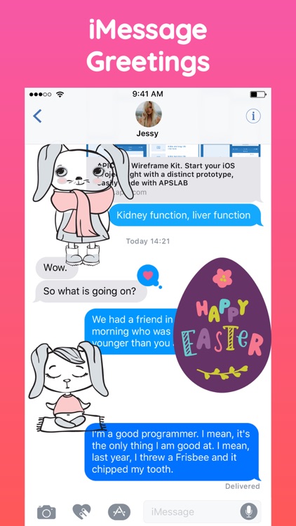 Happy Easter Bunny Sticker App screenshot-3