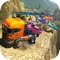 Drive crazy sports cars in transporter trailer for transporting cargo delivery in this off road truck car transporting