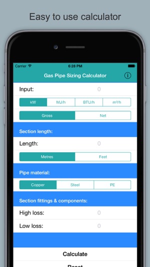 Gas Pipe Sizing Calculator