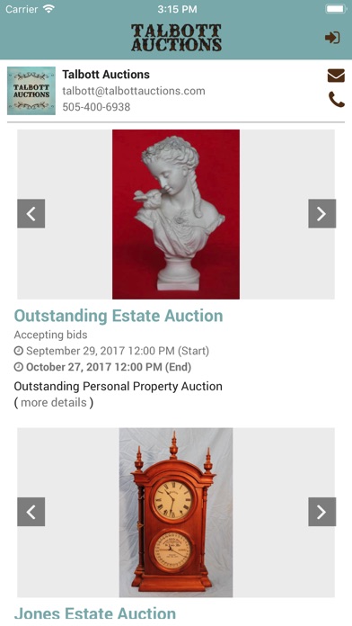 Talbott Auctions screenshot 3