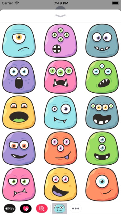 Funny Monster Stickers screenshot 2