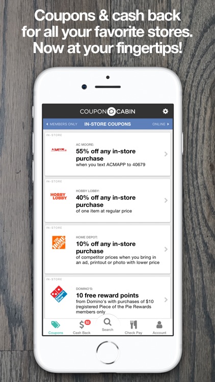 CouponCabin: Cash Back & Deals
