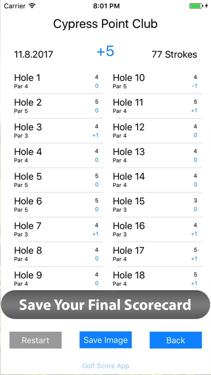 Golf Score App