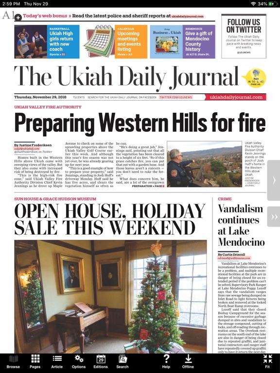 Screenshot For Ukiah Daily Journal Eedition Screenshot For Ukiah Daily Journal Eedition