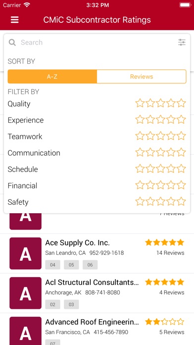 CMiC Subcontractor Rating screenshot 3