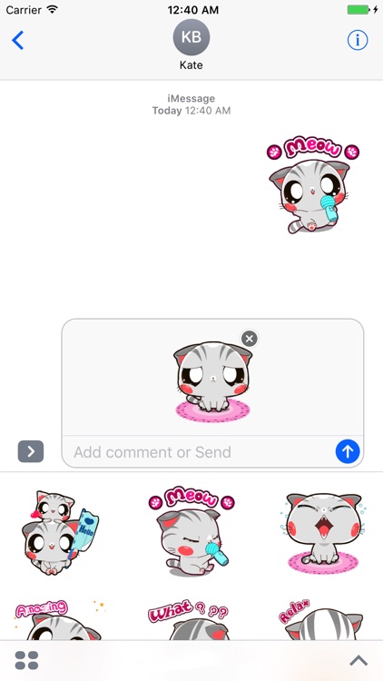 Animated Cat Kitty Stickers