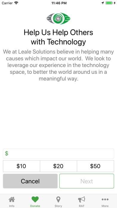 Leale Solutions Donations screenshot 2