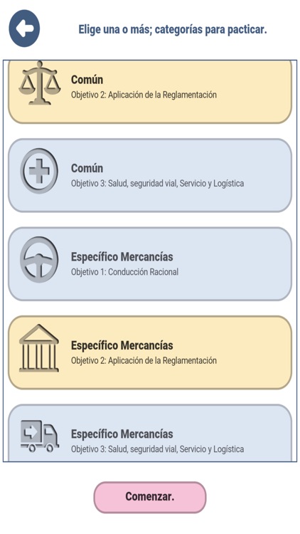 Examen CAP Mercancías España