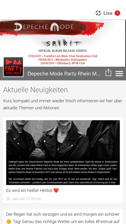 Depeche Mode Party Rhein Main