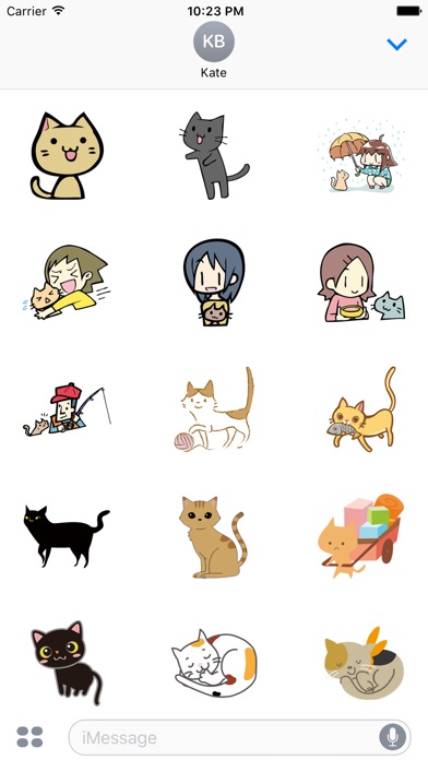 Cat illustration sticker screenshot 2