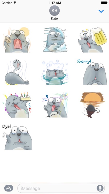 Cute Seal Sealmoji Sticker