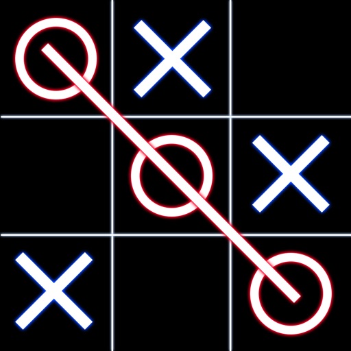 Tic Tac Toe Glowing icon