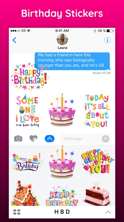 Birthday Party Wishes Stickers screenshot-4