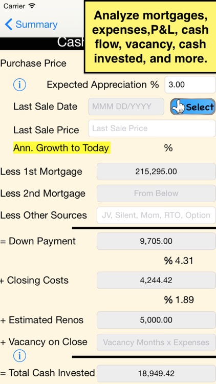 GoldMine Mini Rental Analyzer