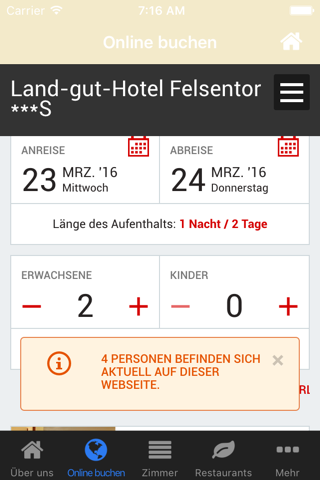 Land-gut-Hotel Felsentor screenshot 2