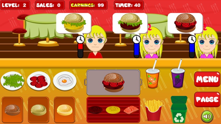 Burger Rush: Cooking Game