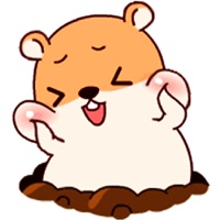 Lovely Baby Hamster Stickers