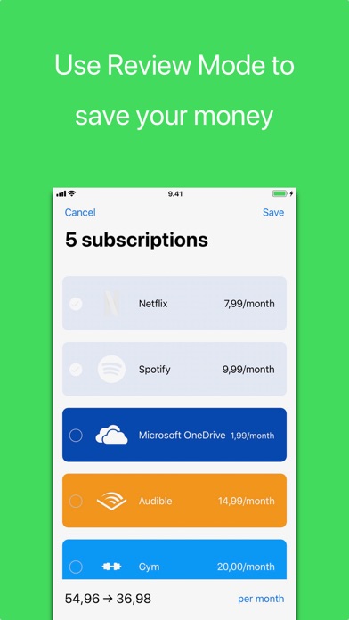 Subs - Manage Subscriptions screenshot 2