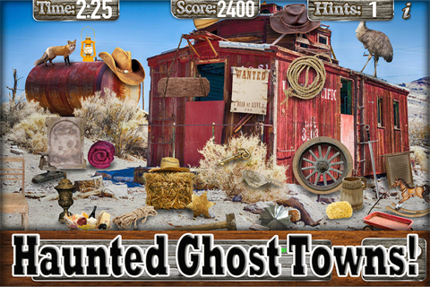Hidden Objects Ghost Town Time screenshot 2