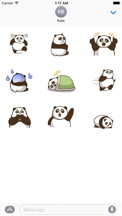 Animated Chubby Panda Sticker screenshot 2