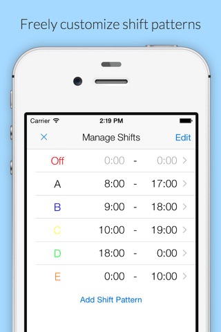 Shift Work Calendar screenshot 3