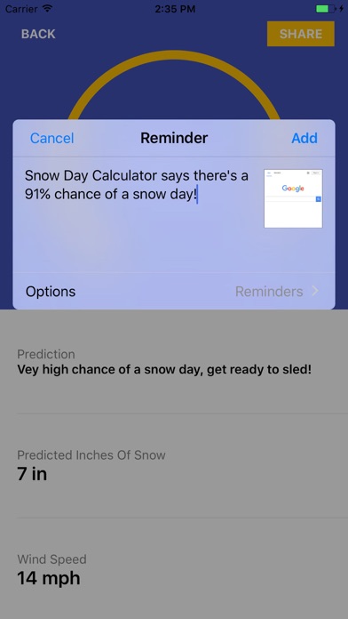 Snow Day Calculator Pro - 2018 screenshot 2