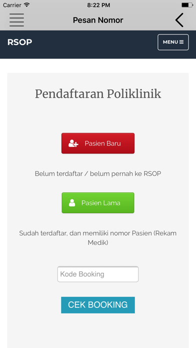 Booking Online RSOP screenshot 2