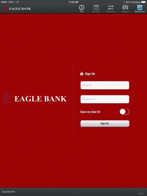 Eagle Bank Mobile for iPad