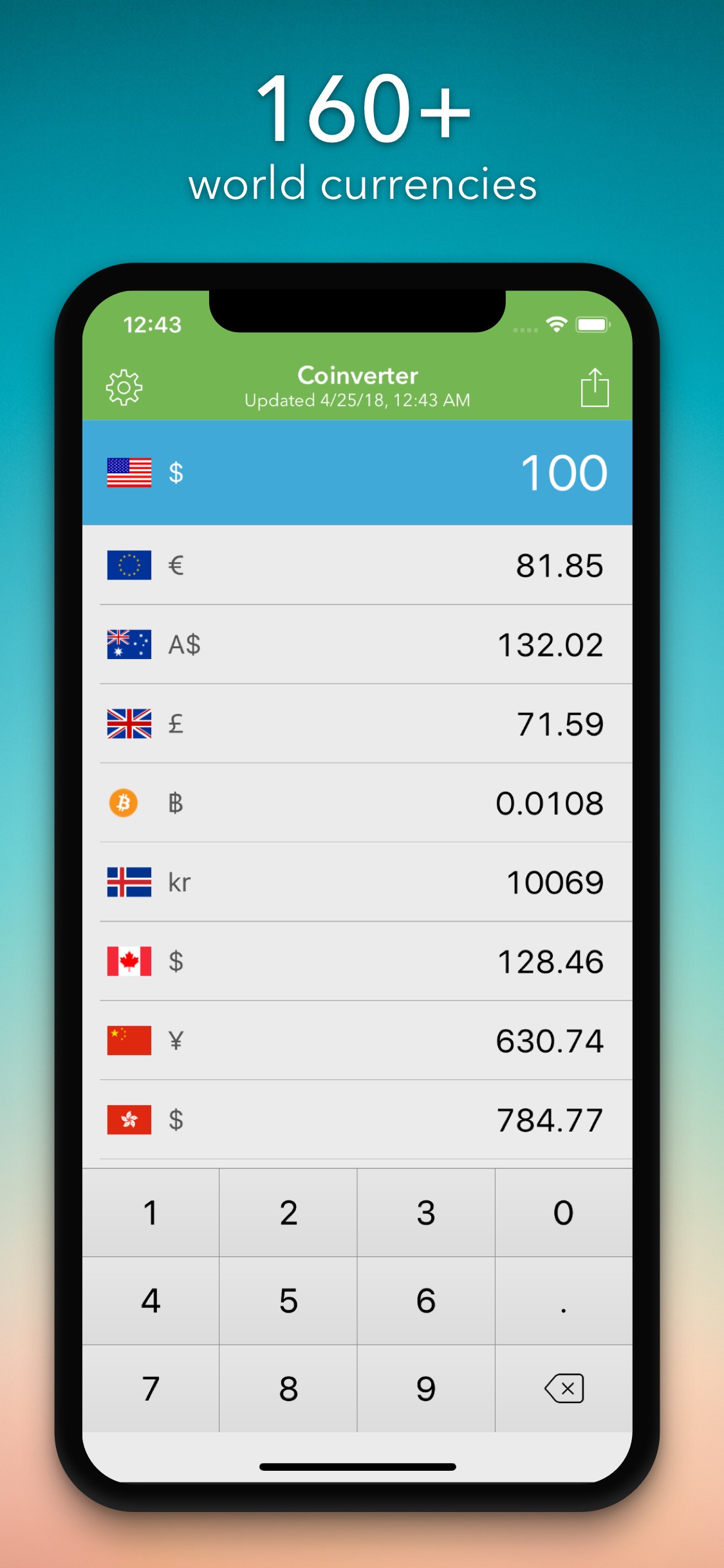 Screenshot do app Coinverter