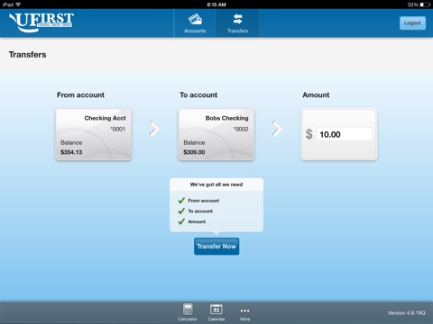 UFirst Federal Credit Union for iPad screenshot 4