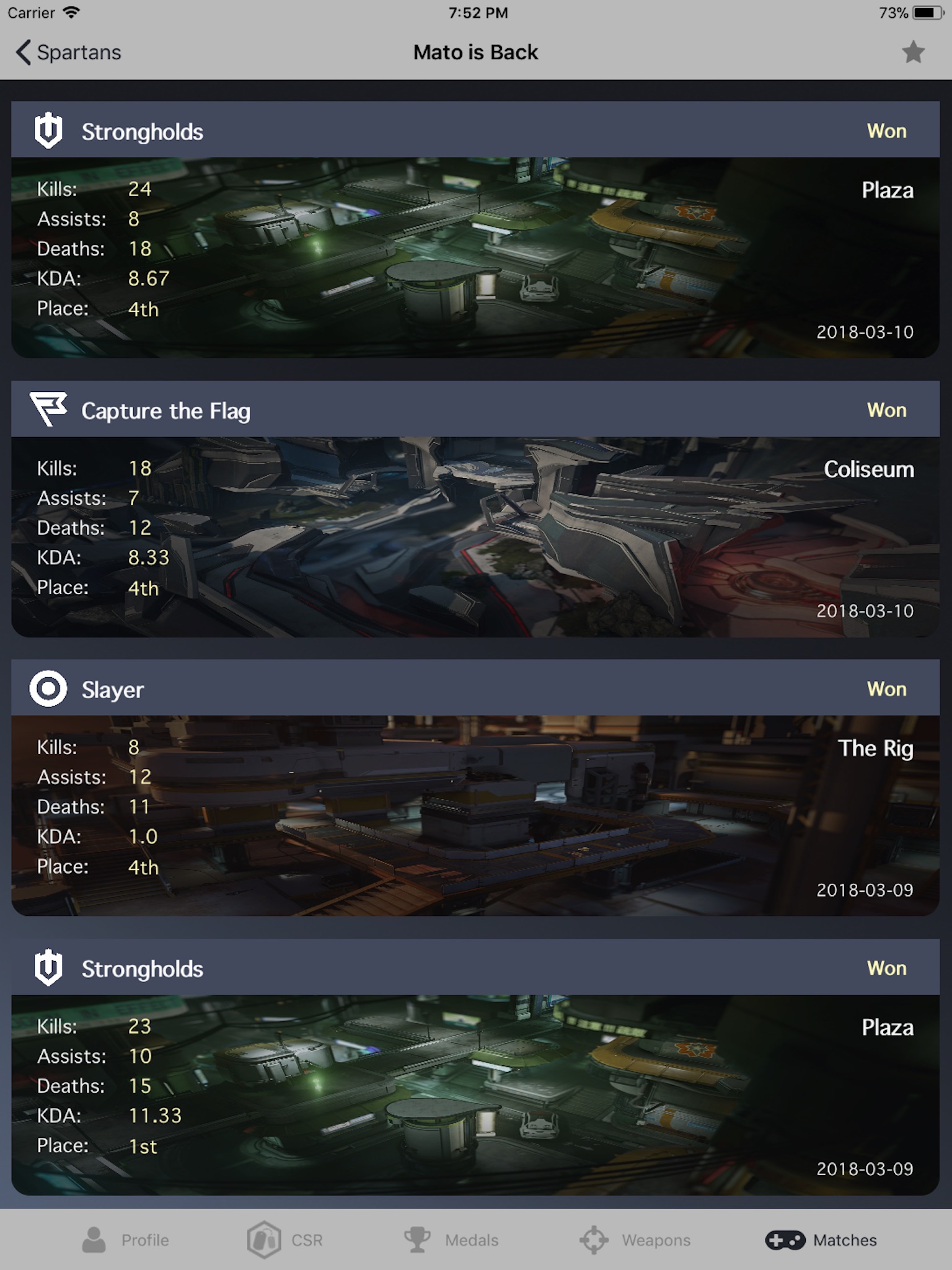 Arena Stats for Halo 5 screenshot 3