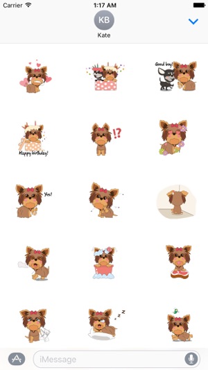 Yorkshire Terrier Dog - YorkieMoji Sticker(圖1)-速報App