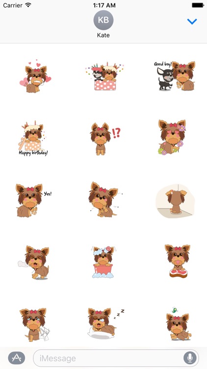 Yorkshire Terrier Dog - YorkieMoji Sticker