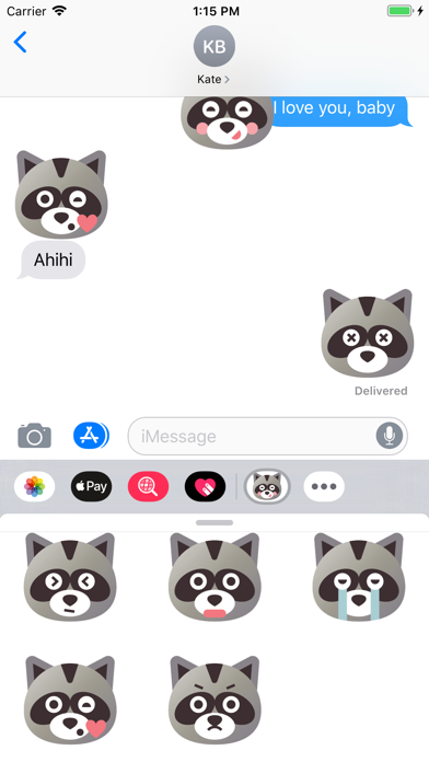 Little raccoon emoji screenshot 3