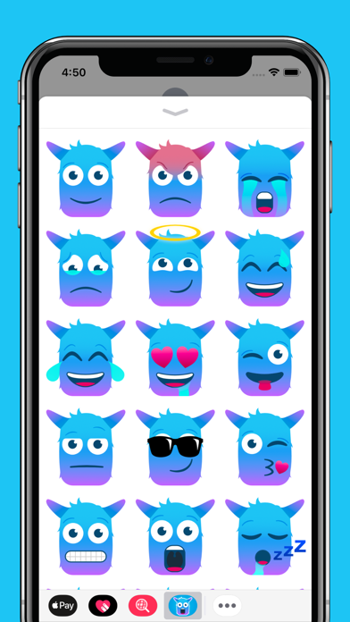 Blue Monster Emojis screenshot 2