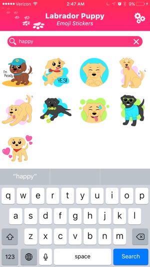 Labrador Puppy Emoji Stickers(圖4)-速報App