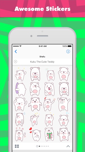 Kuku The Cute Teddy stickers(圖1)-速報App