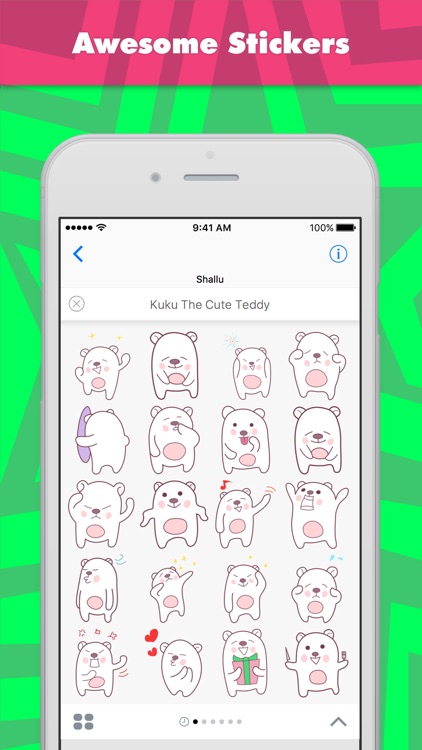 Kuku The Cute Teddy stickers