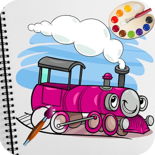 Train Coloring Book Games iOS App