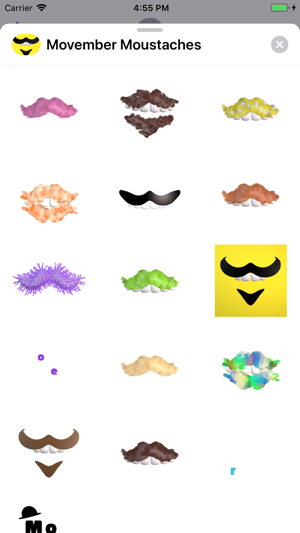 Movember Moustache Stickers