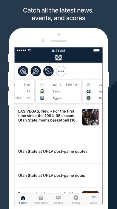 Utah State Athletics screenshot 2