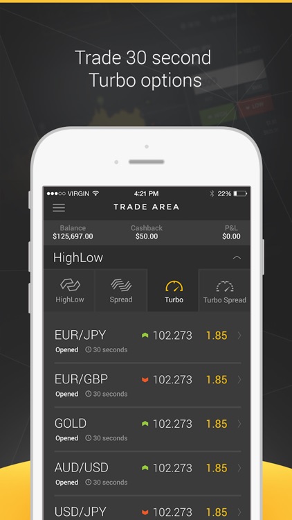 HighLow Markets Trading App