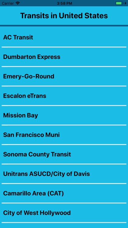 Transits in United States