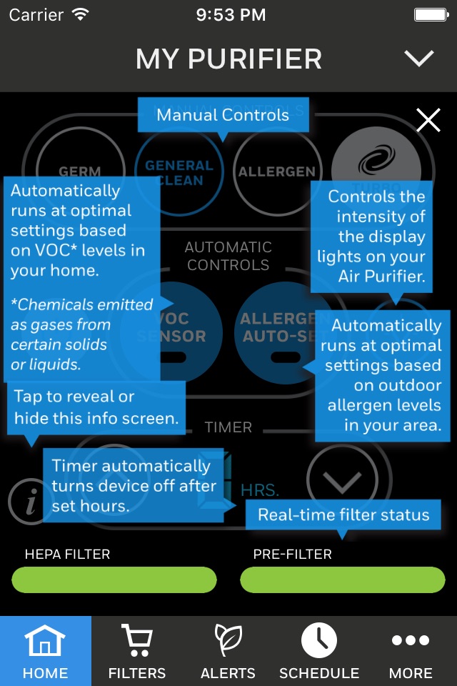 Honeywell Portable AirPurifier screenshot 2