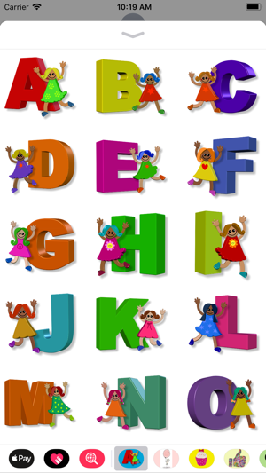 Girl Alphabet Sticker Pack