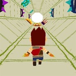 年轻男孩隧道冒险运行