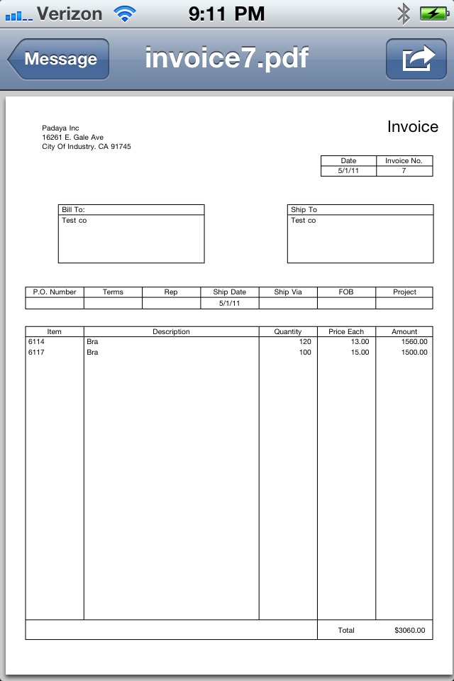 Invoice screenshot 3