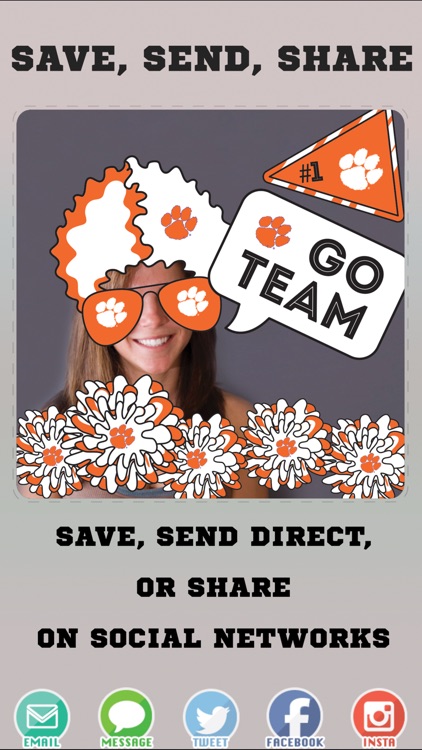 Clemson Tigers PLUS Selfie Stickers screenshot-3