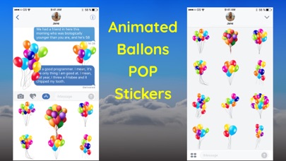Animated Balloons Text Sticker screenshot 2